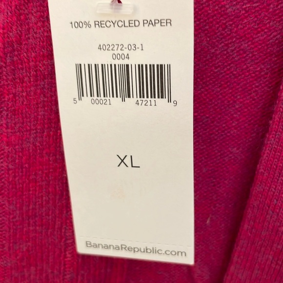 Banana Republic; NWT Cardigan Sweater. Rayon, Merino Wool, Nylon, Cashmere; XL - Picture 5 of 15